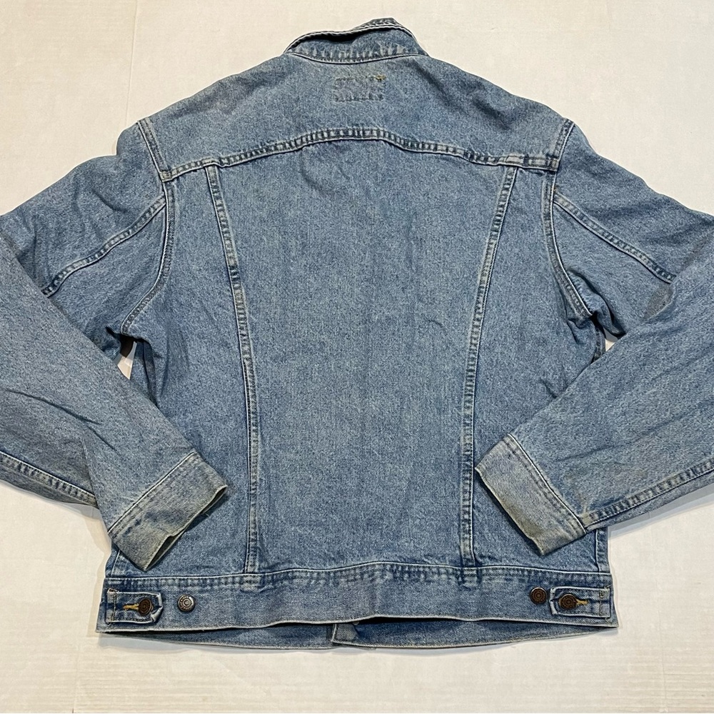 Vintage Lee Denim Jean Trucker Cowboy Ranch Jacket Men’s Size XL Long - Picture 2 of 4